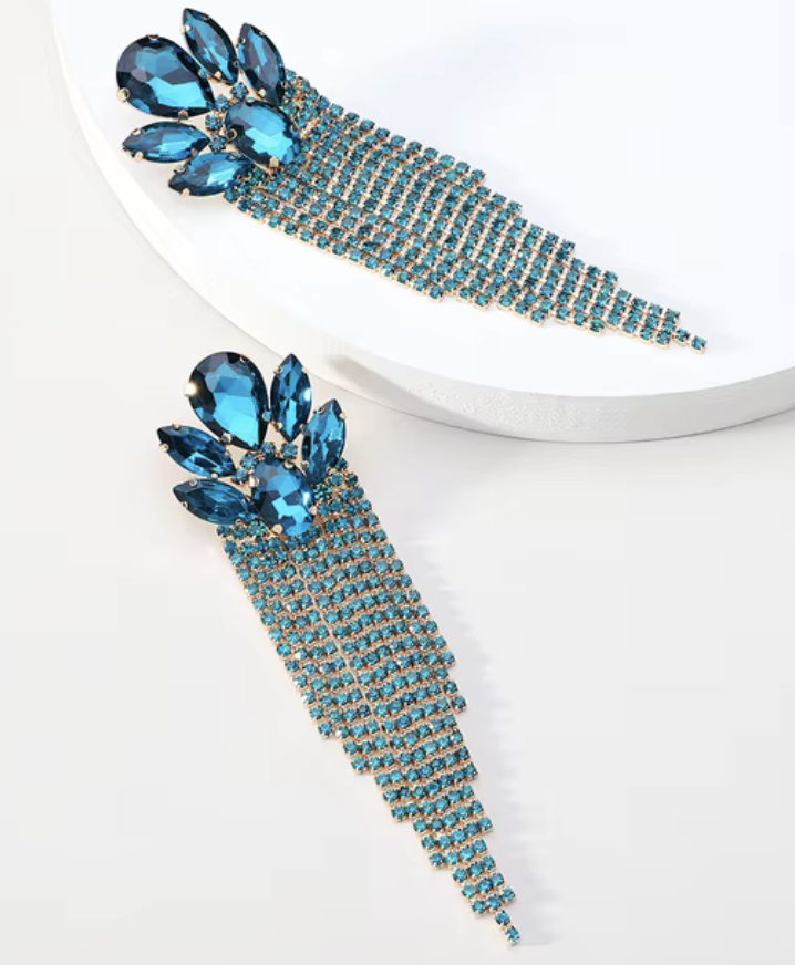 Crystal Tassel Earrings