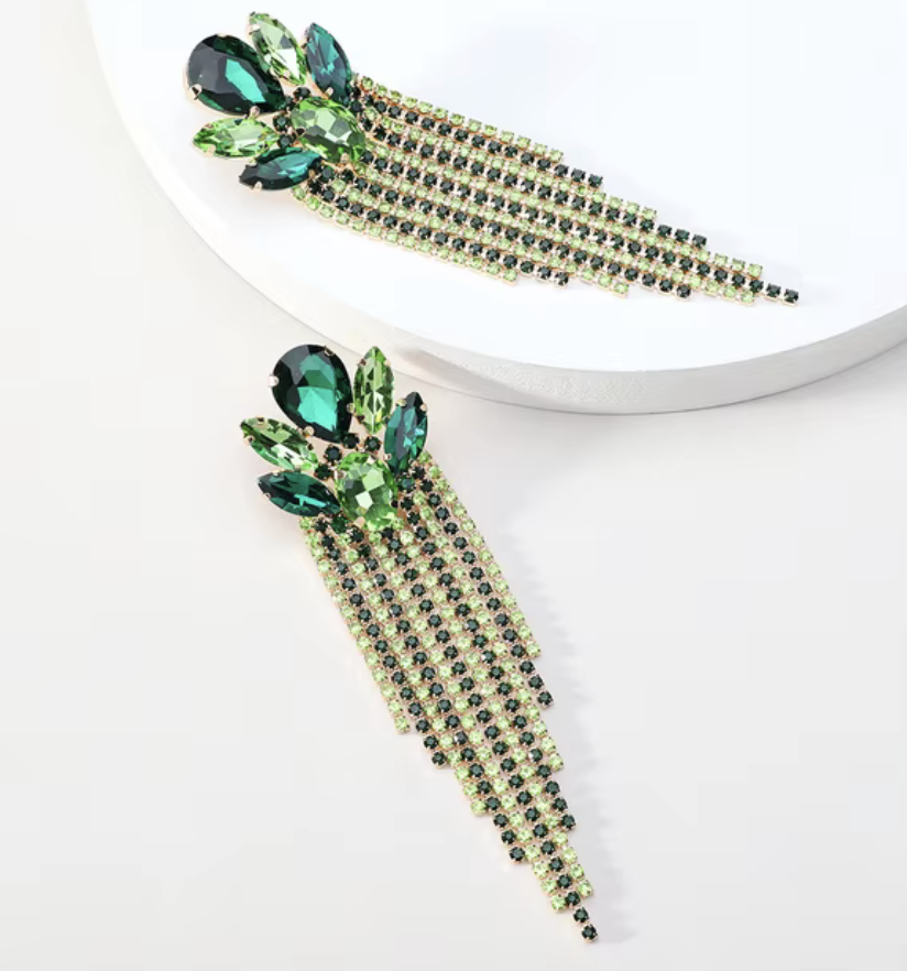 Crystal Tassel Earrings