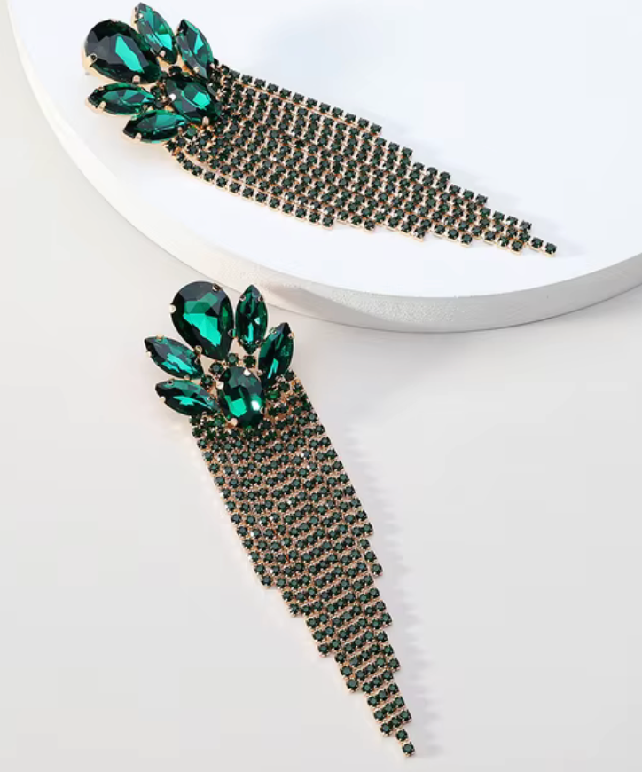 Crystal Tassel Earrings