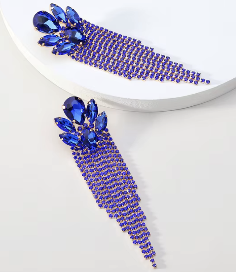 Crystal Tassel Earrings