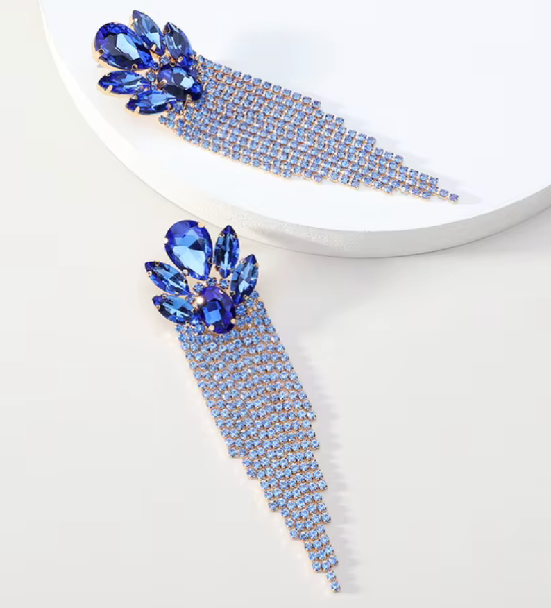 Crystal Tassel Earrings