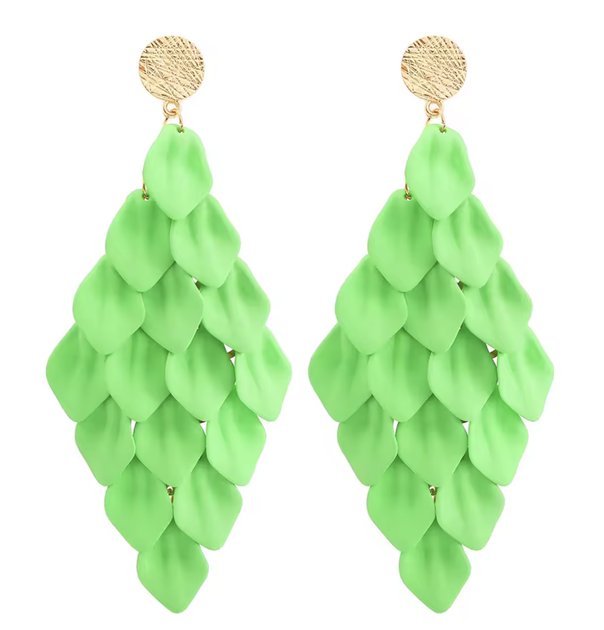 Petal Shaped Chandelier Earrings