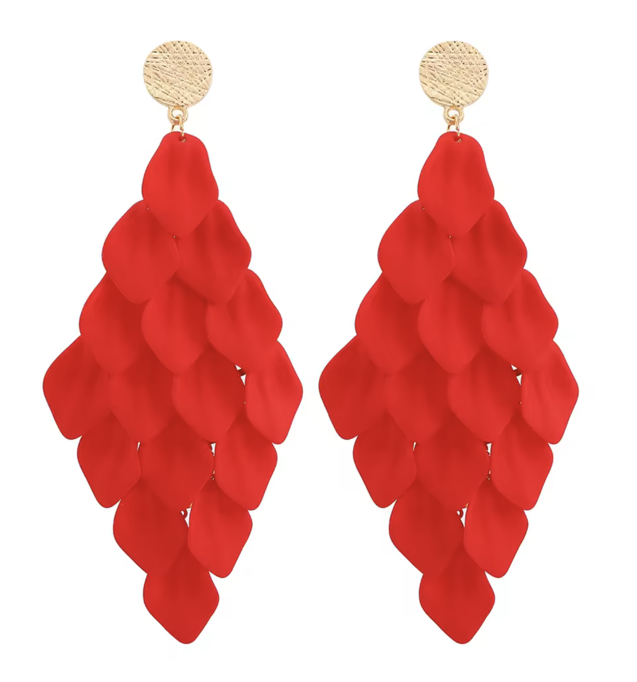 Petal Shaped Chandelier Earrings