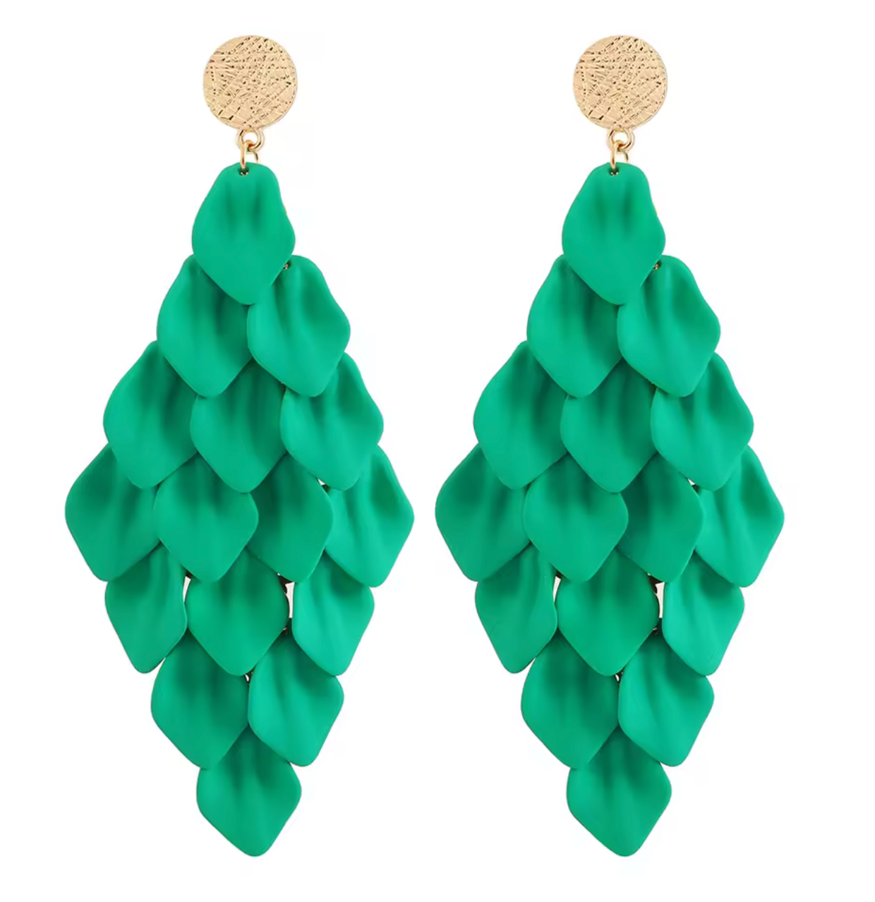 Petal Shaped Chandelier Earrings