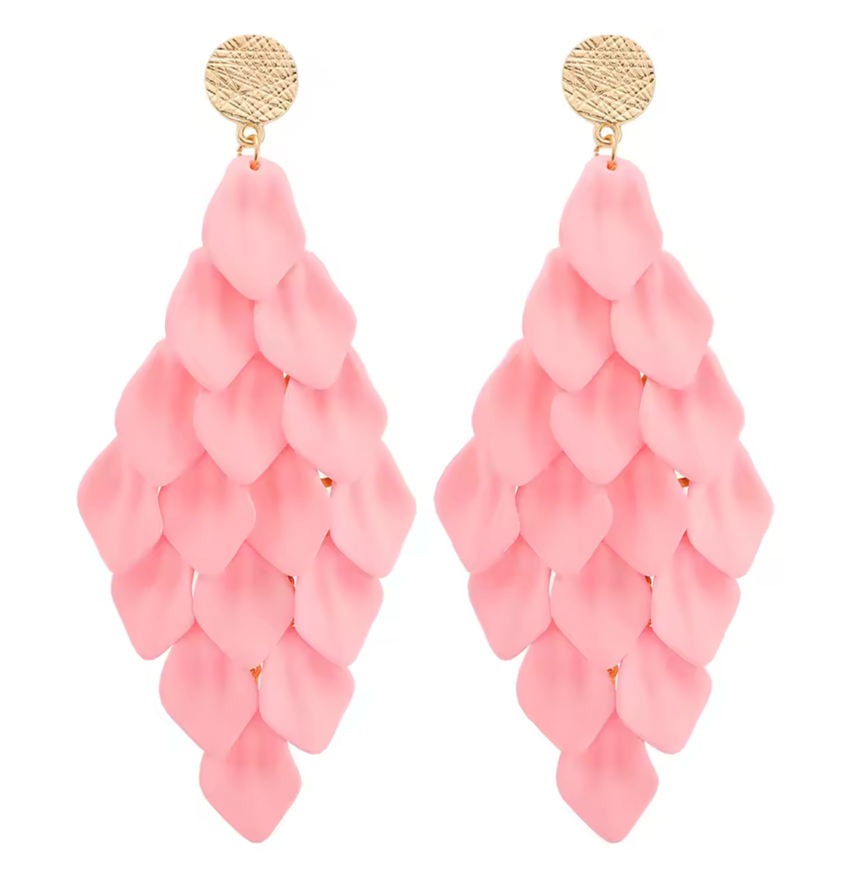 Petal Shaped Chandelier Earrings