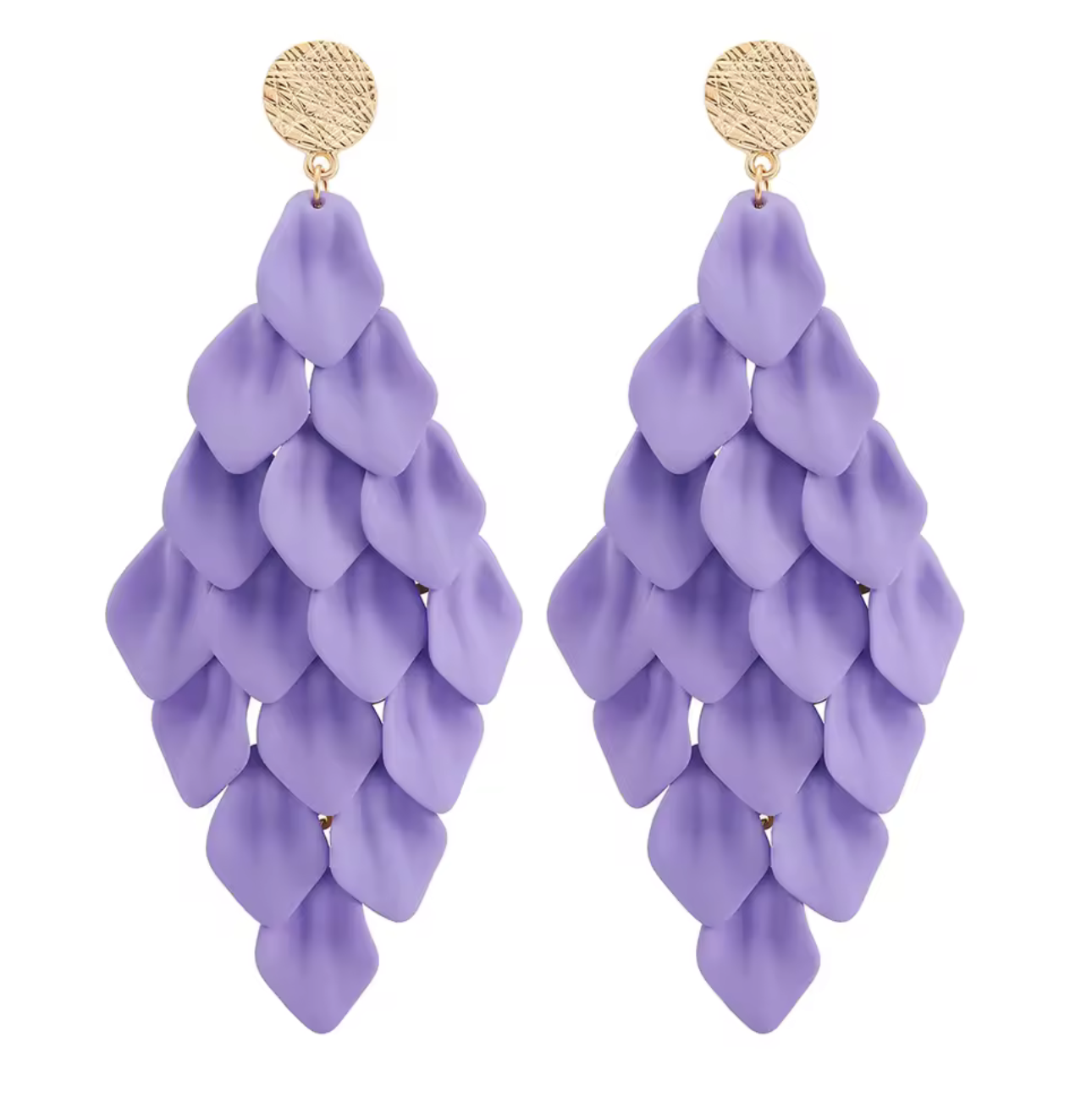 Petal Shaped Chandelier Earrings