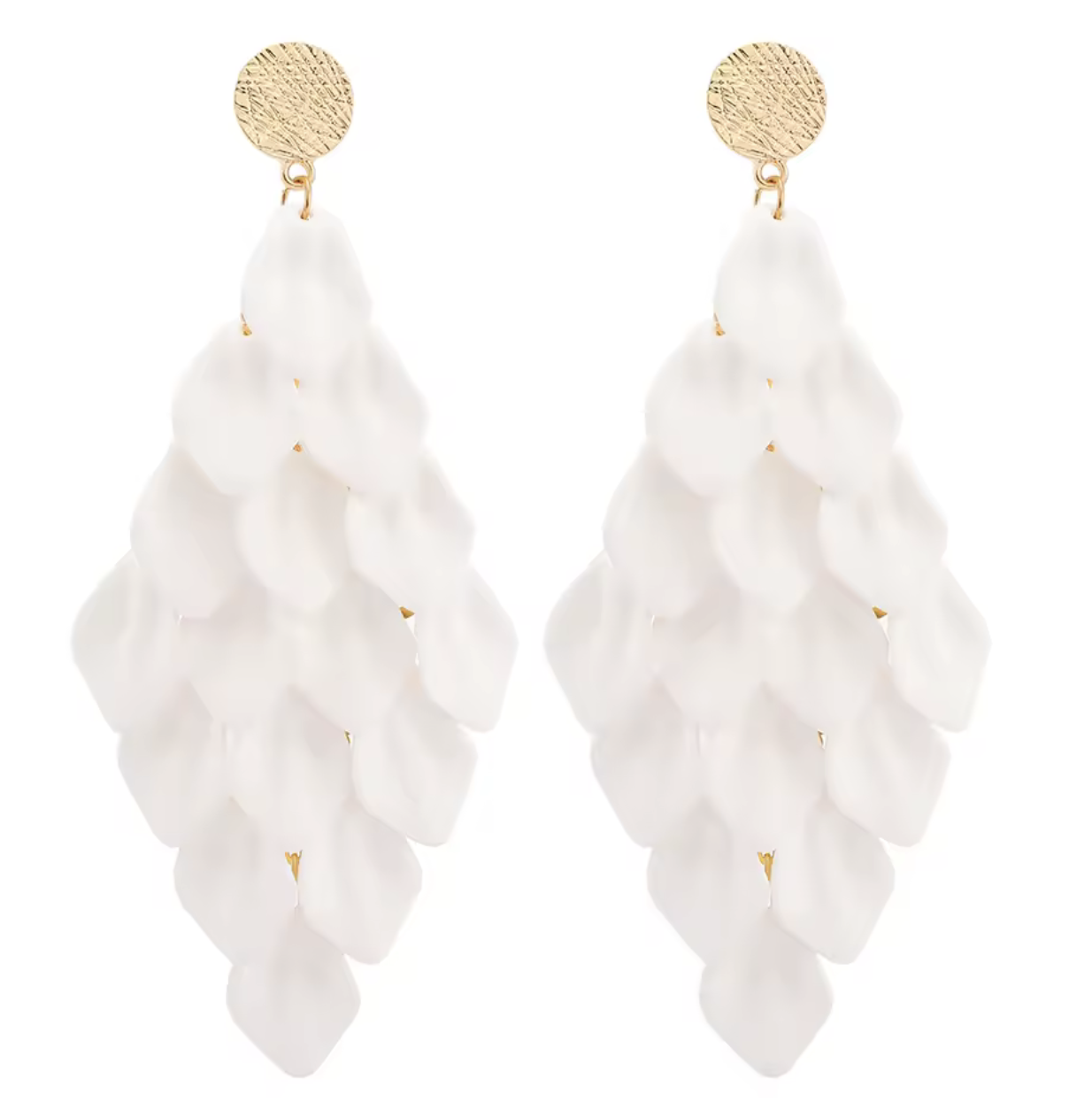 Petal Shaped Chandelier Earrings